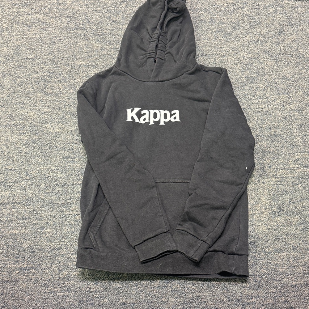 Kappa youth  Black Pullover Hoodie Sweatshirt